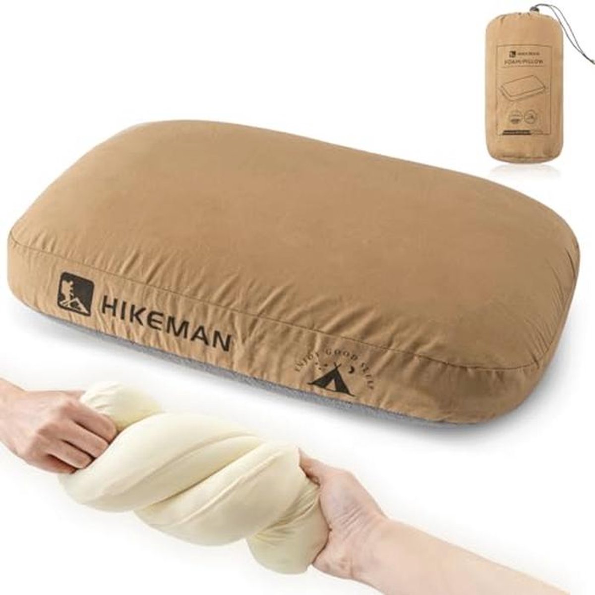 Camping traagschuim neksteunkussen - Ultralicht ergonomisch reiskussen voor kamperen, auto en kantoor
