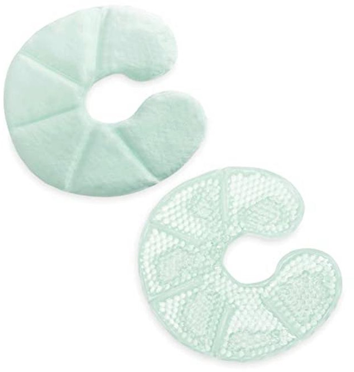 Set van 2 thermische kompressen - Herbruikbare gel pads voor warme en koude toepassing - Ideaal voor borstvoeding - Groene en grijze varianten — cadeau in Cadeau-ideeën - foto 2