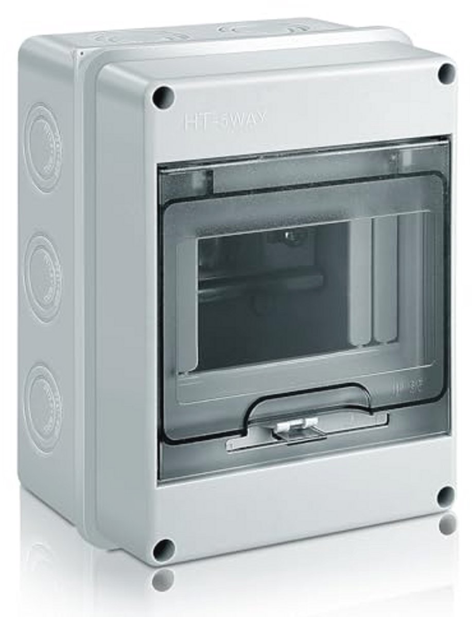 Waterdichte Elektrische Zekeringkast voor Buiten - IP65, 5-8-12 Modules, Geschikt voor Tuinen en Buitenruimtes