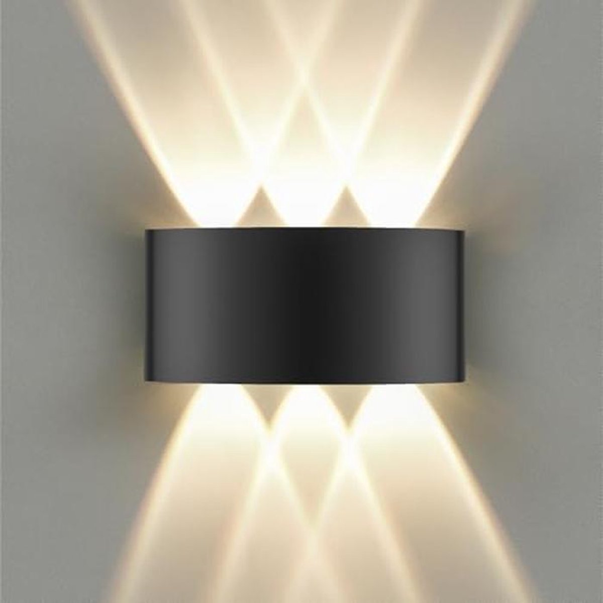 LED Wandlamp IP65 voor Binnen en Buiten - 6 W Verlichting met 6 Lichtbronnen en Warme Witte 3000K
