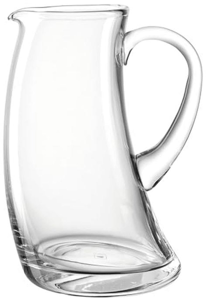 Robuuste transparante glazen waterkaraf 1.2 liter - vaatwasmachinebestendig