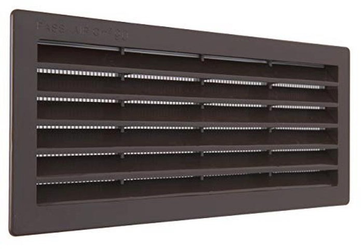 Rechthoekig Ventilatierooster voor Inbouw met Insectennet - 254 x 108 mm