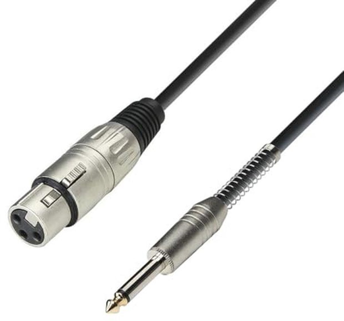 Microfoonkabel 10 m - XLR vrouwelijk naar 6,3 mm jack mono, 3 Star Serie