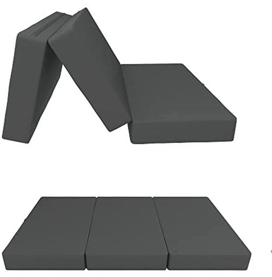 Opvouwbaar Campingmatras 3-Delig - Comfortabel Gastenbed en Vloermatras 80 x 195 cm van Merkloos — afbeelding 3