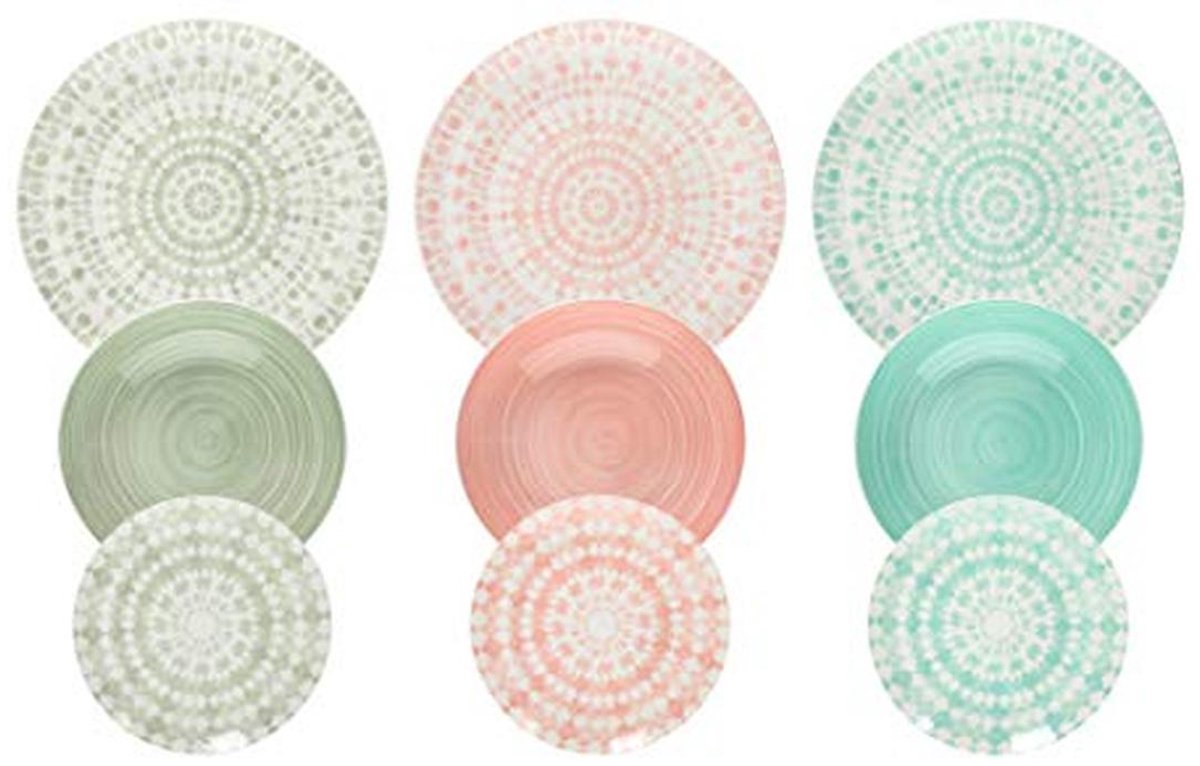Tognana Gipsy Soft 6-persoons dinerset, 18-delig, porselein, meerkleurig