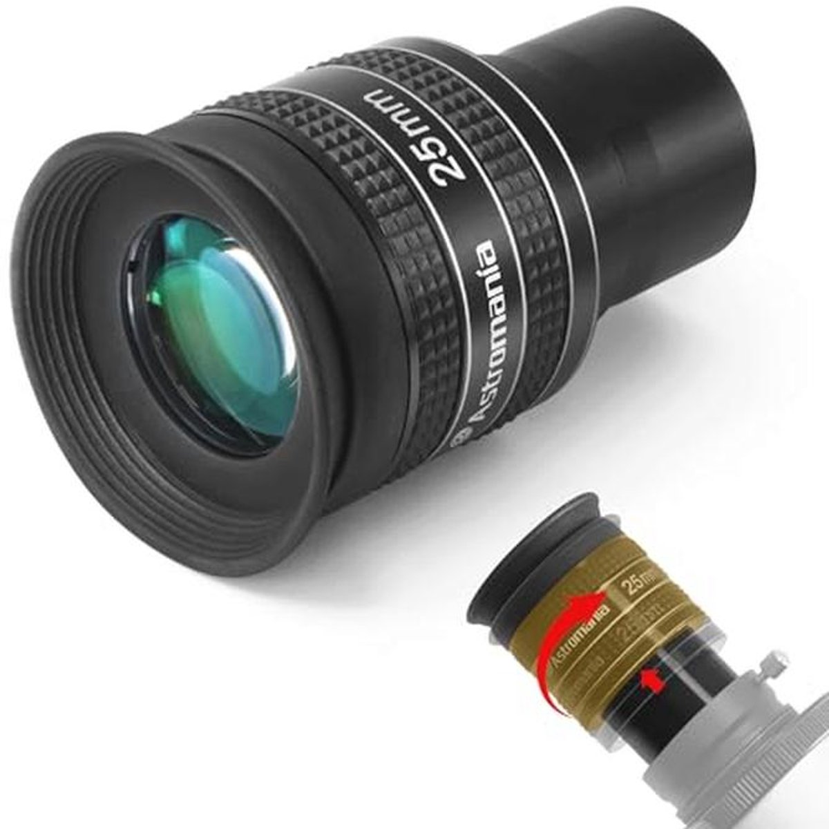Groothoek 25 mm Telescoop Oculair voor Astronomie met 58 Graden Gezichtsveld