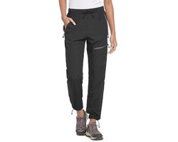 BALEAF Outdoorbroek voor dames, wandelbroek, waterdicht, sneldrogend, licht, trekkingbroek, capri, uv-bescherming, UPF 50, functionele broek met ritssluiting