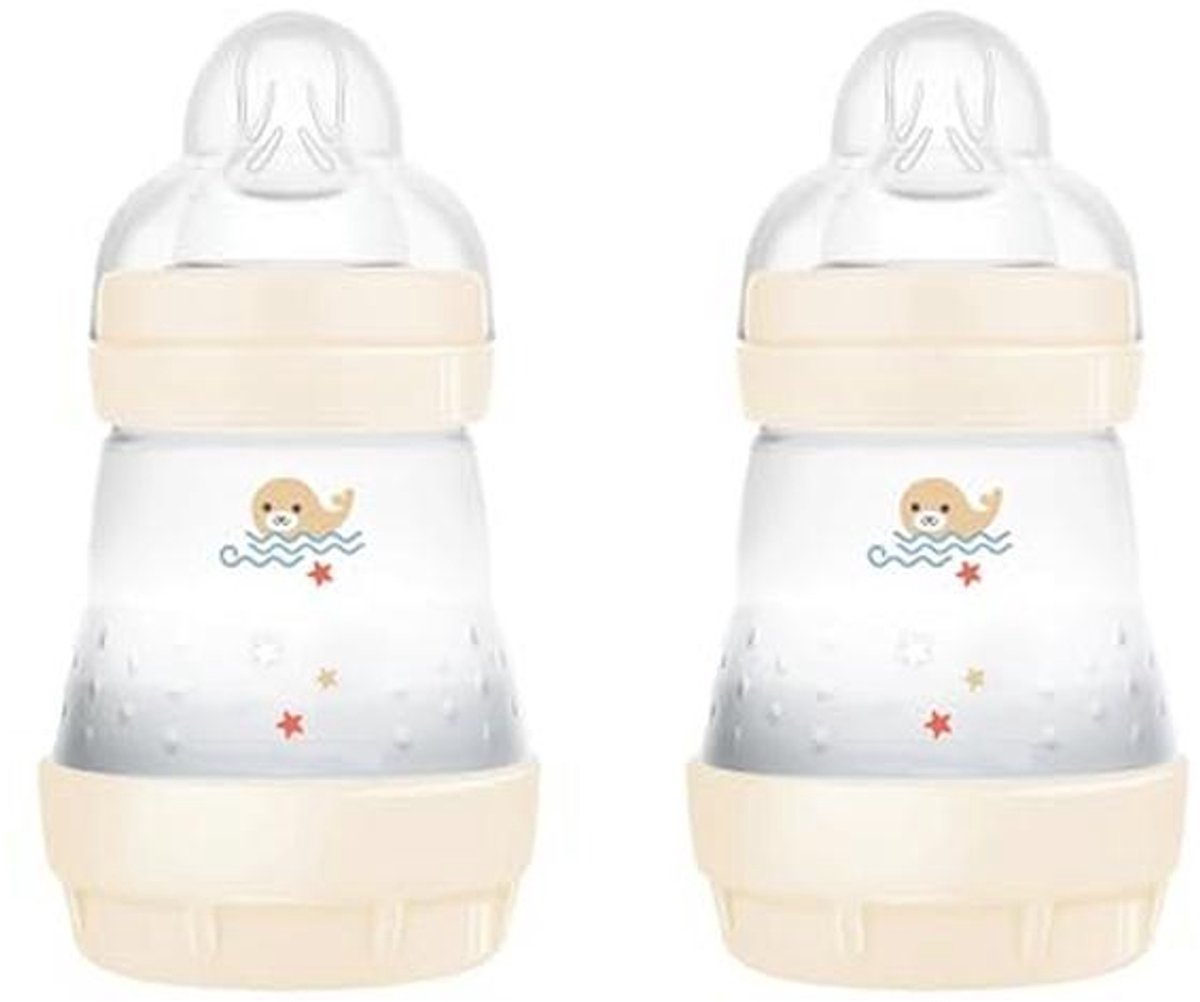 Set van 2 Anti-Koliek Flessen met SkinSoft Siliconen Speen voor Baby's - 160 ml