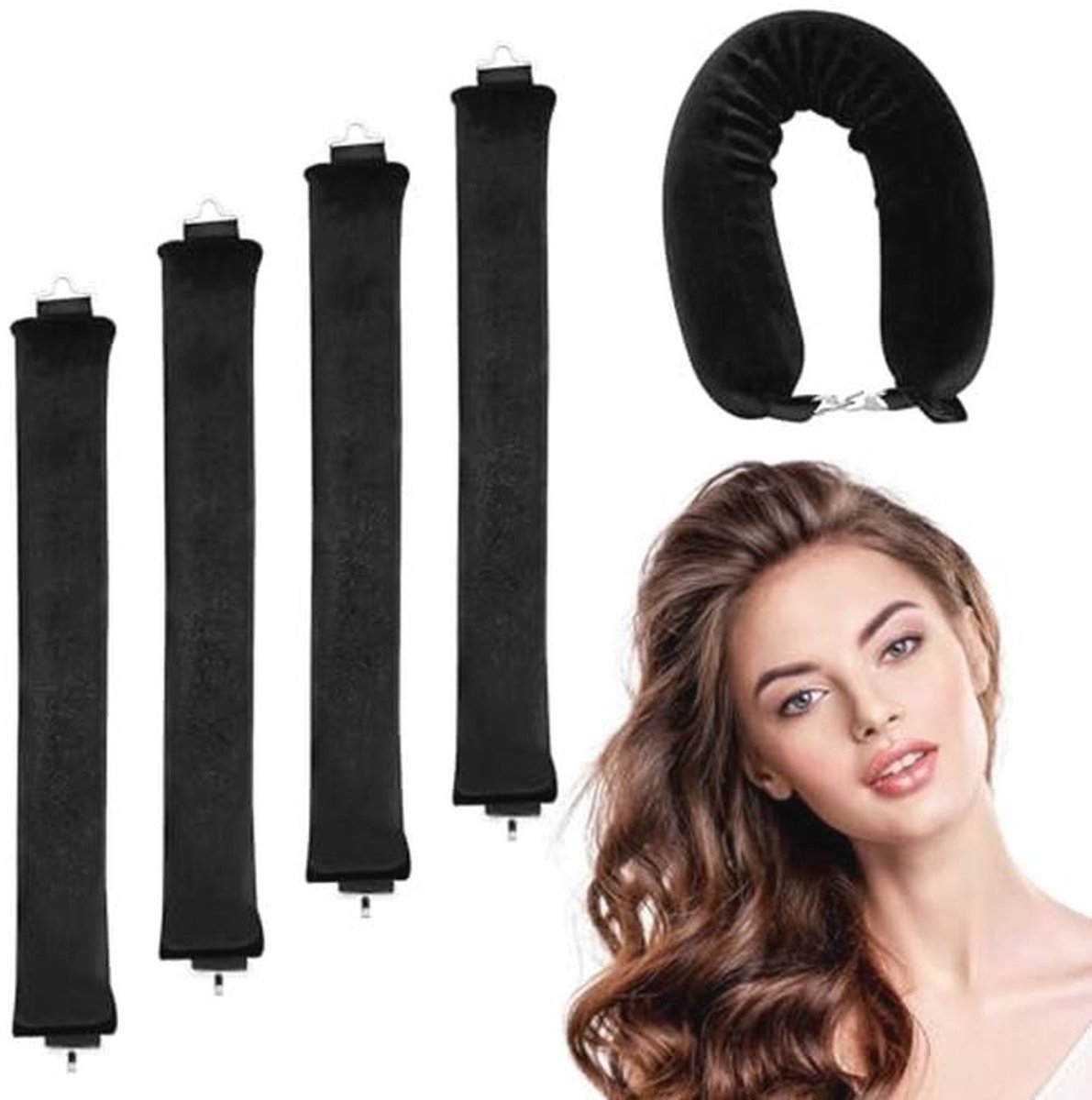 Krultang zonder warmte - 4 stuks voor het slapen en overnight blowout