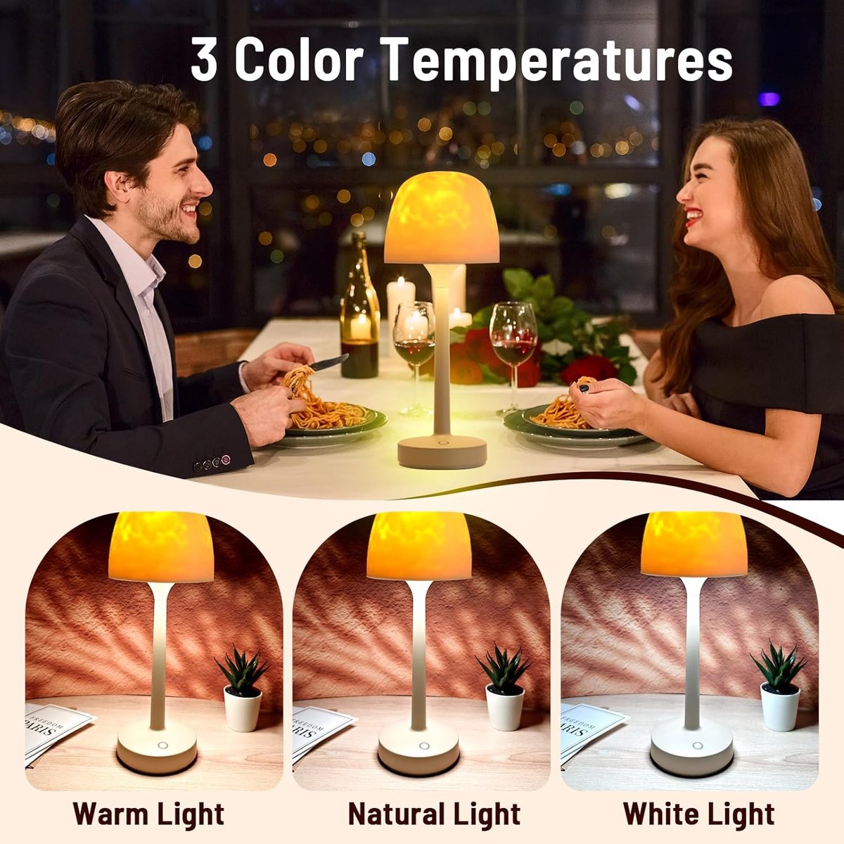 Ocean Lamp Wave Lamp LED sterrenhemel projector kinderen bedlampje met 16 verlichtingseffecten romantisch dimbaar sfeerlicht nachtlampje kamer decoratie – foto 4