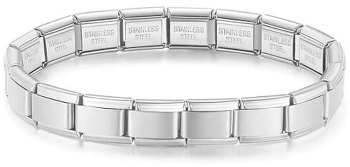 9mm Italiaanse Schakel Bedel Armband van Roestvrij Staal - Module voor Charms