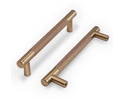 10 Pack 5 Inch Gekartelde Champagne Koper Kabinet Handgrepen voor Keukenkasten en Dressoirs