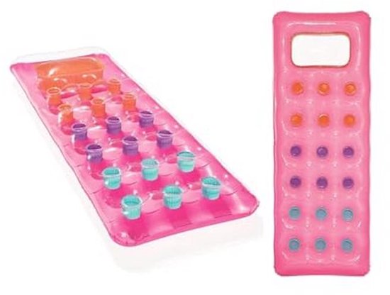 Luchtmatras Fashion Lounge - Roze met Raam — afbeelding 3