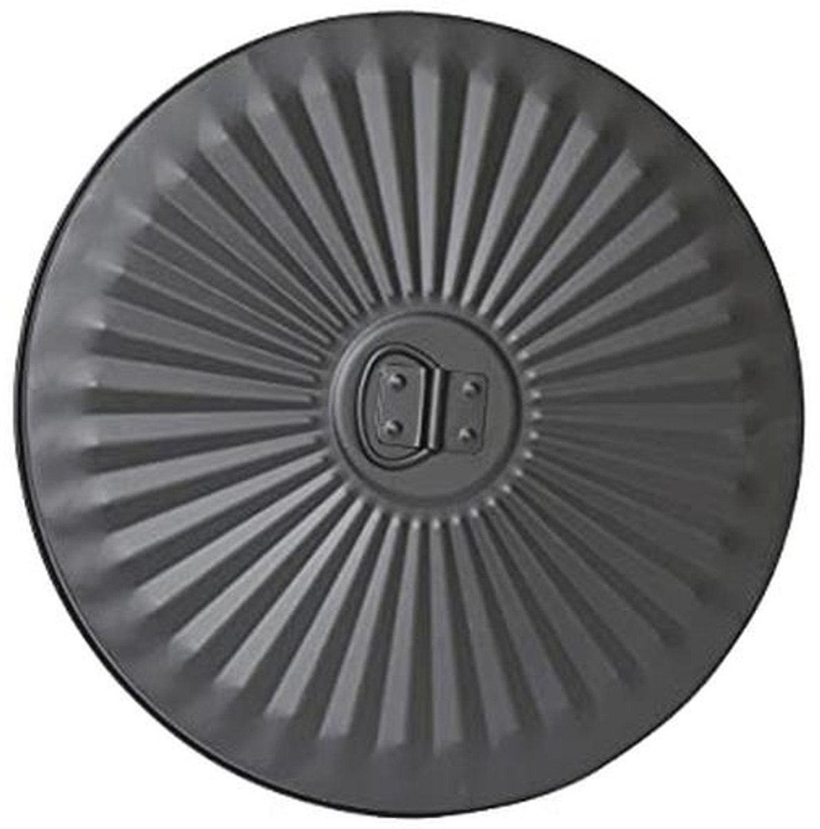 Metalen Afvalbak Deksel XL | Vintage Zwart Metalen Deksel met Handvat | 42 cm Diameter en 62 Liter Capaciteit