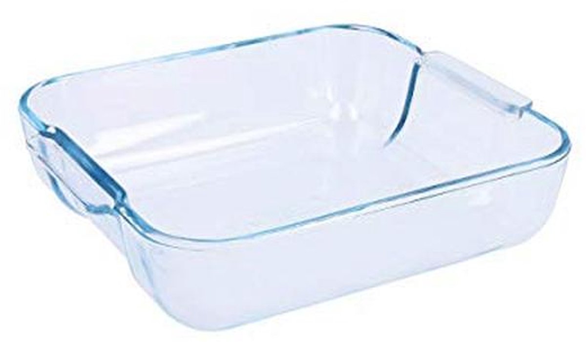 Vierkante Ovenschaal van Borosilicaatglas 25 x 21 cm - Multicolour