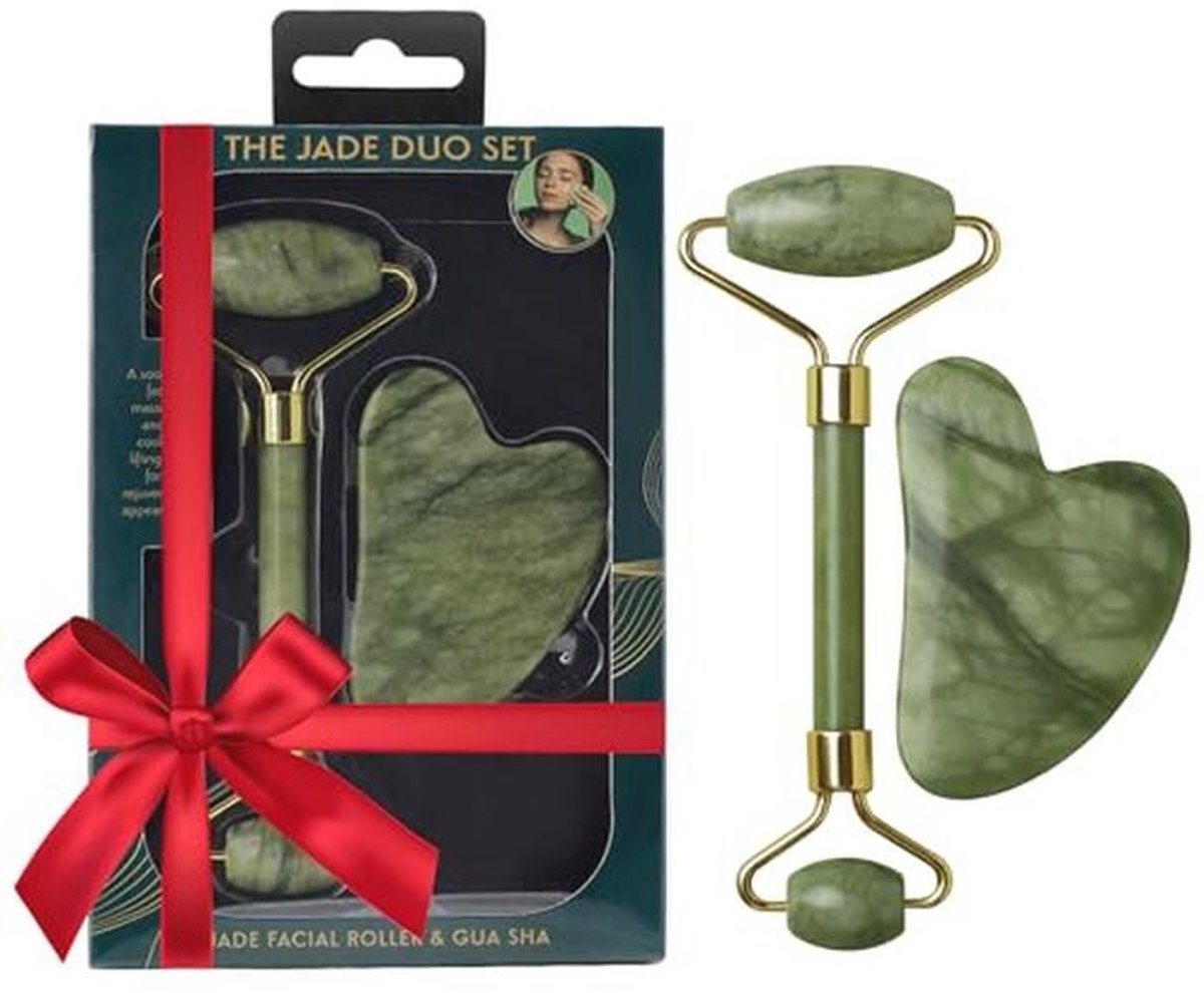Jade Facial Roller en Gua Sha Set - Huidverzorging Massage Tool