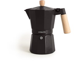 CREATE - Italiaanse koffiezetter - Zwart - Zonder inductieadapter - 9 kopjes / 450ml - THERA MOKA RETRO