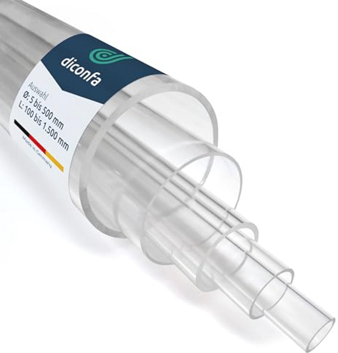 Transparante Acrylglas Buis - Ø 5 tot 500 mm - Lengte 100 mm tot 1500 mm - Kleurloos Decoratie en Meubelverlichting