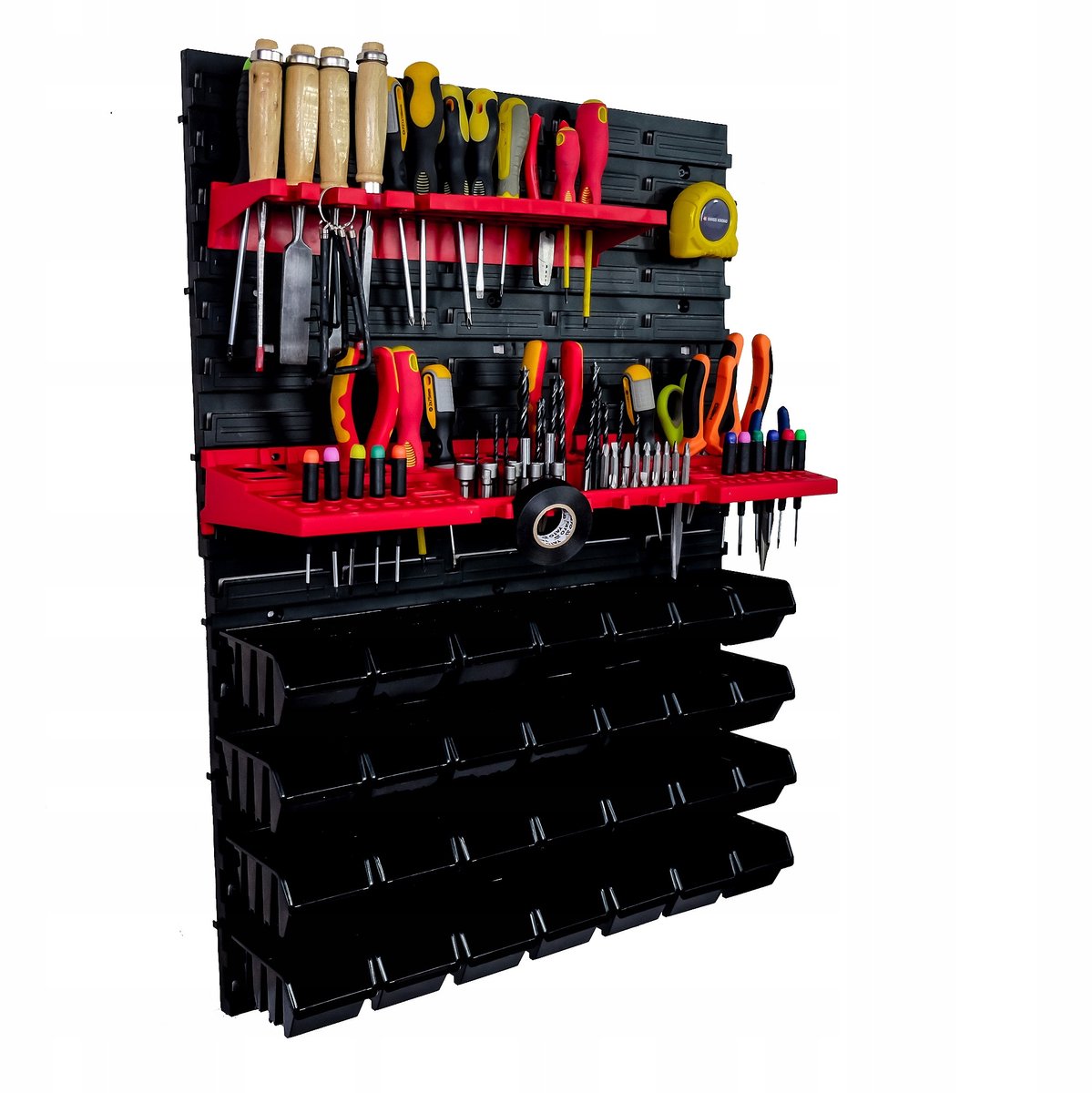 Gereedschapswand 57x78 cm met 28 Bakjes & Ophanghaken