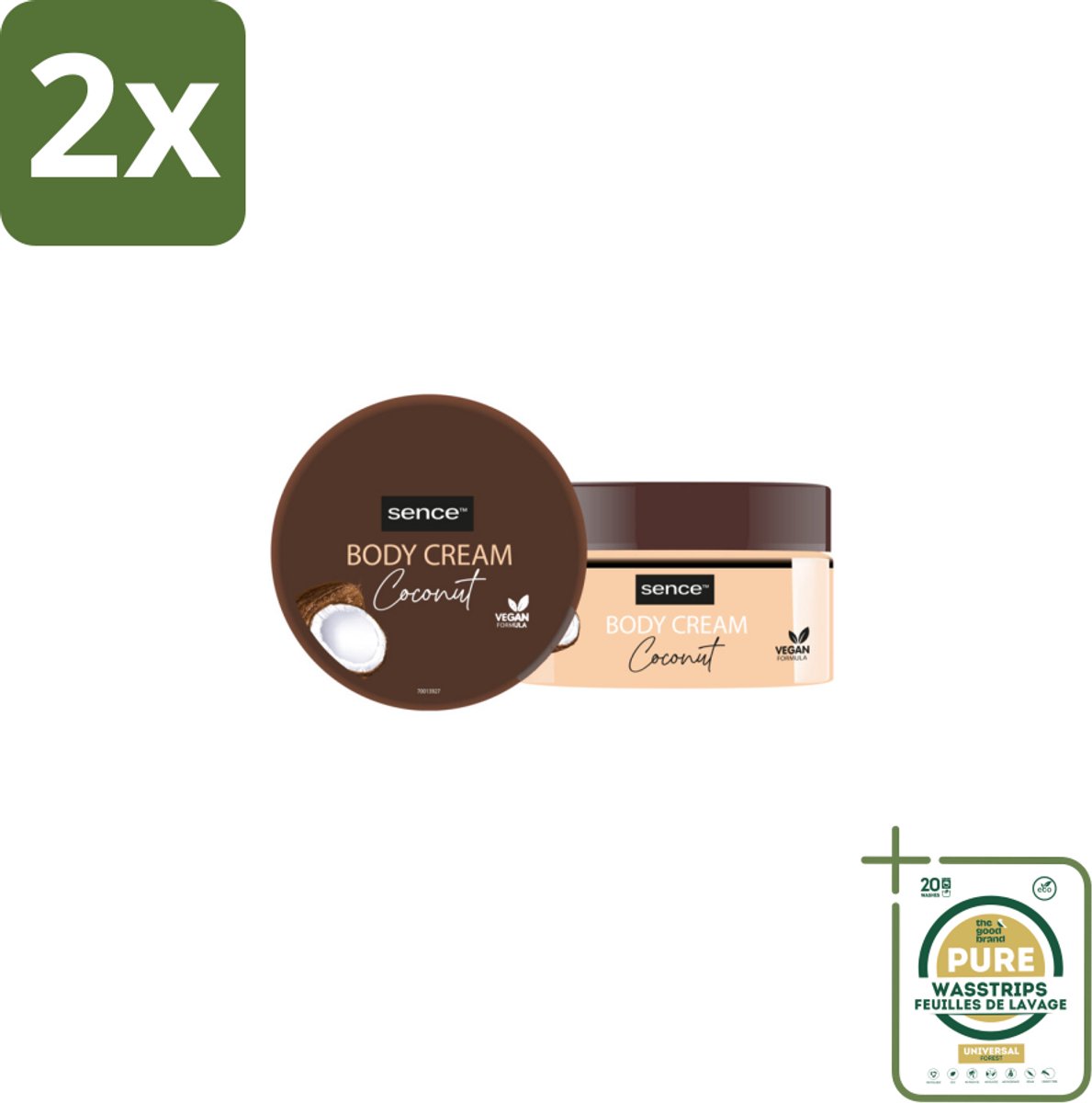 Sence Bodycrème Coconut 200 ml - Voordeelverpakking - 2 stuks - Hydratatie - Verzorging
