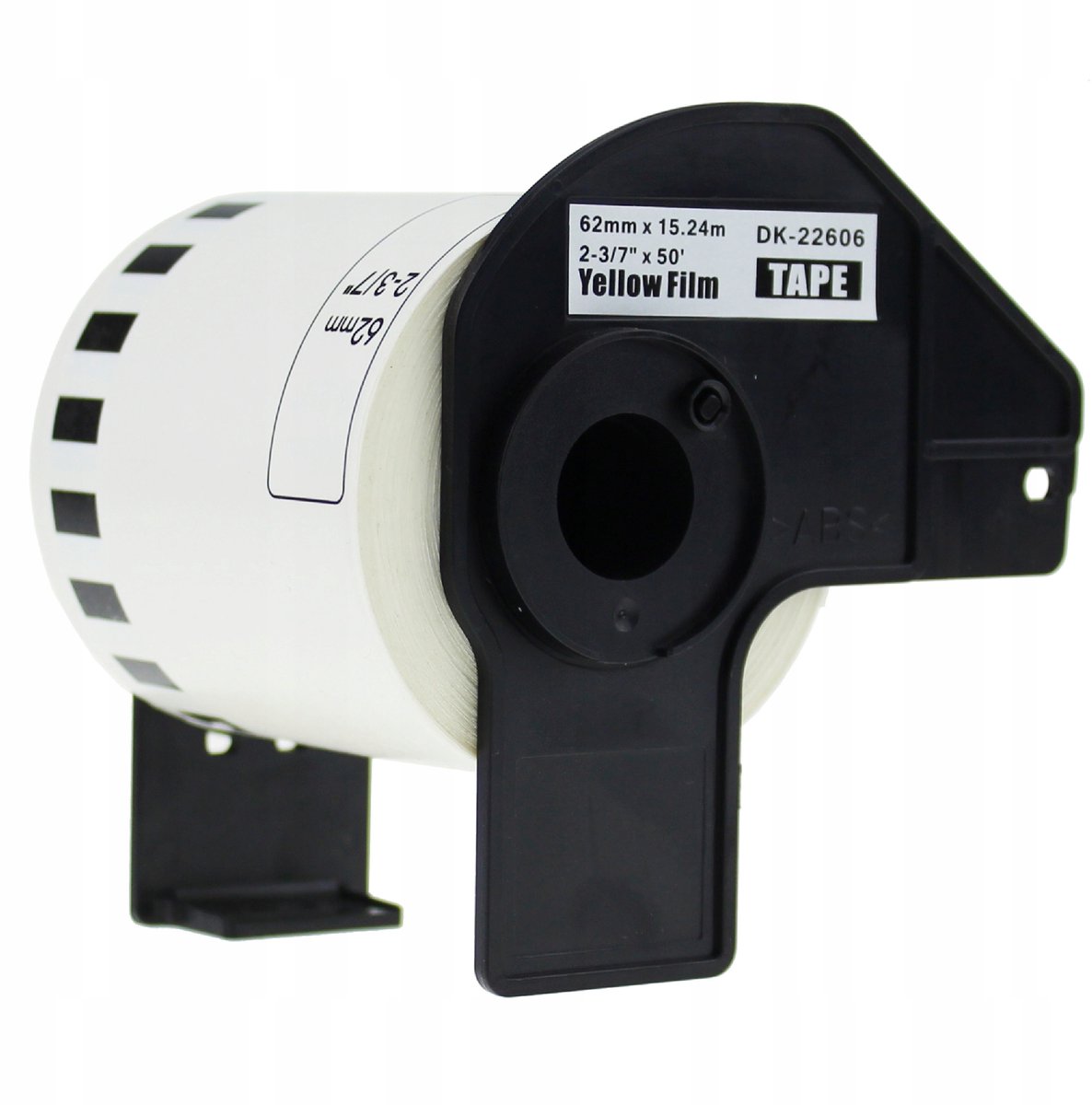 Brother DK-22606 Thermische Tape 62mm Geel Zwart Permanente Lijm