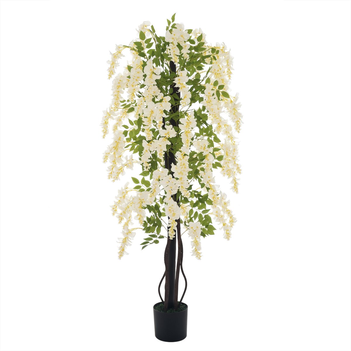 Outsunny Kunstbloemen PE, PP-plastic, cement, stof Ø18 x 165