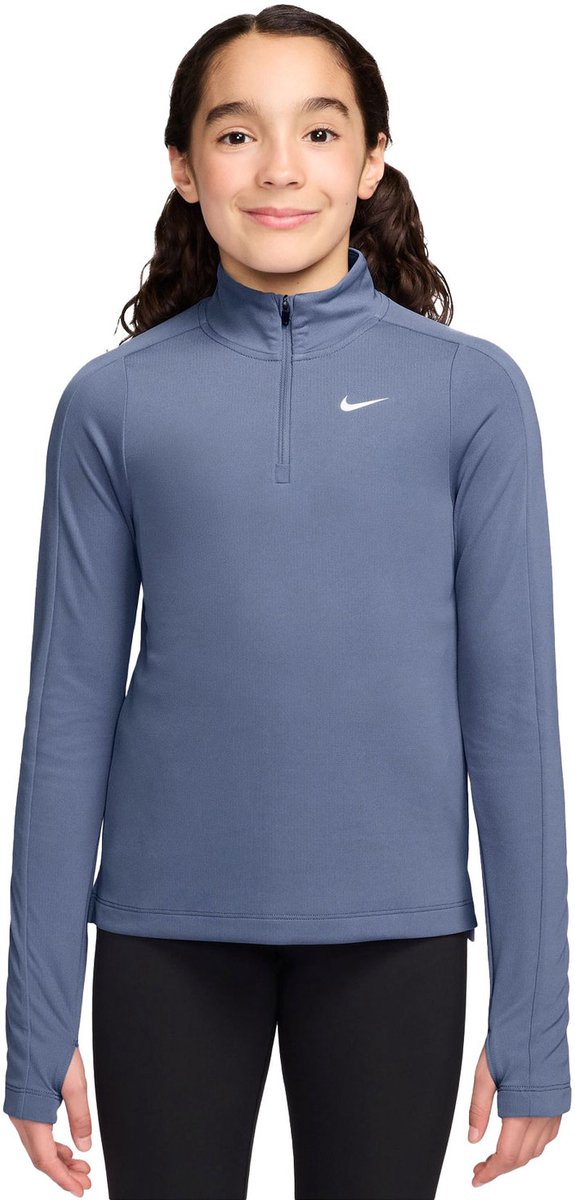 Nike Dri FIT Long Sleeve Half Zip – 147- Kids Blauw