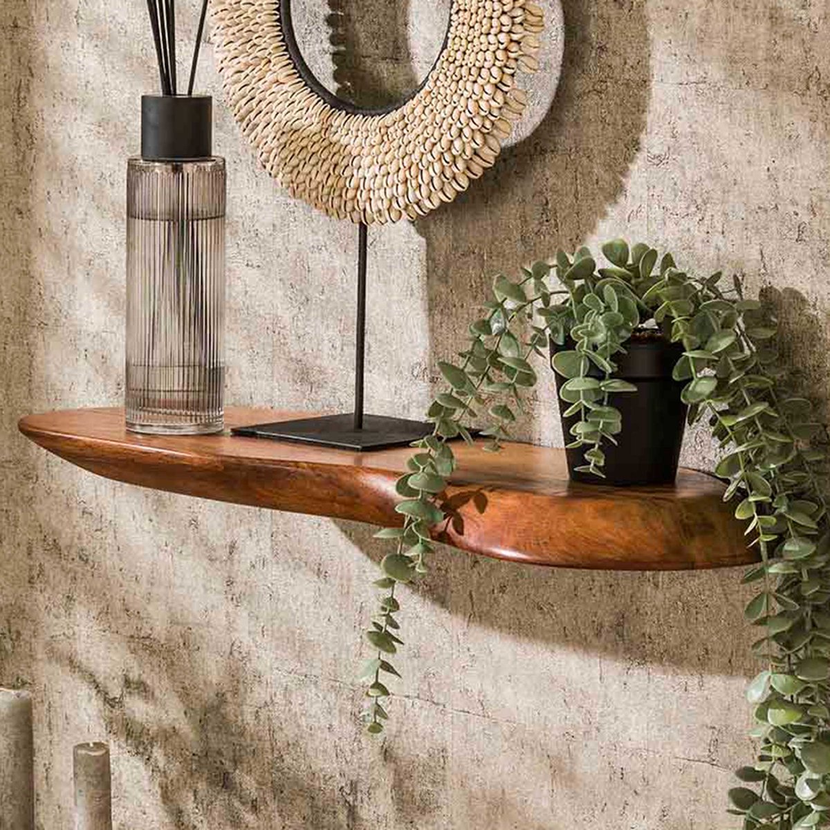 Wandplank Oranja 60 Cm-massief Acacia - Zijlstra - Wandrek - Bruin - Hout