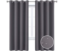 Verduisteringsgordijnen - 2-delig - Warmte-isolatie - Ondoorzichtig - Met gaaspanelen - Verduisterend - UV-bescherming - Slaapkamer/woonkame
