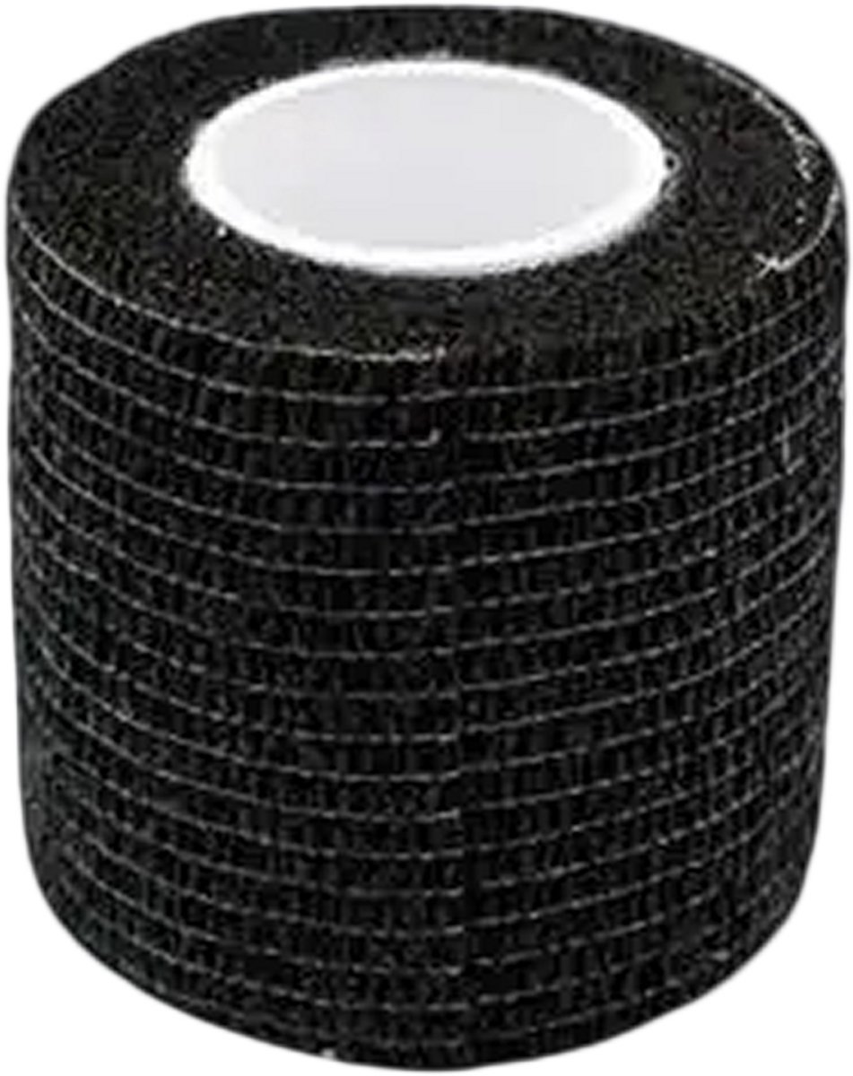 Adhesive Grip Bandage Black – Self-Adhesive Wrap for Tattoo & PMU Machines