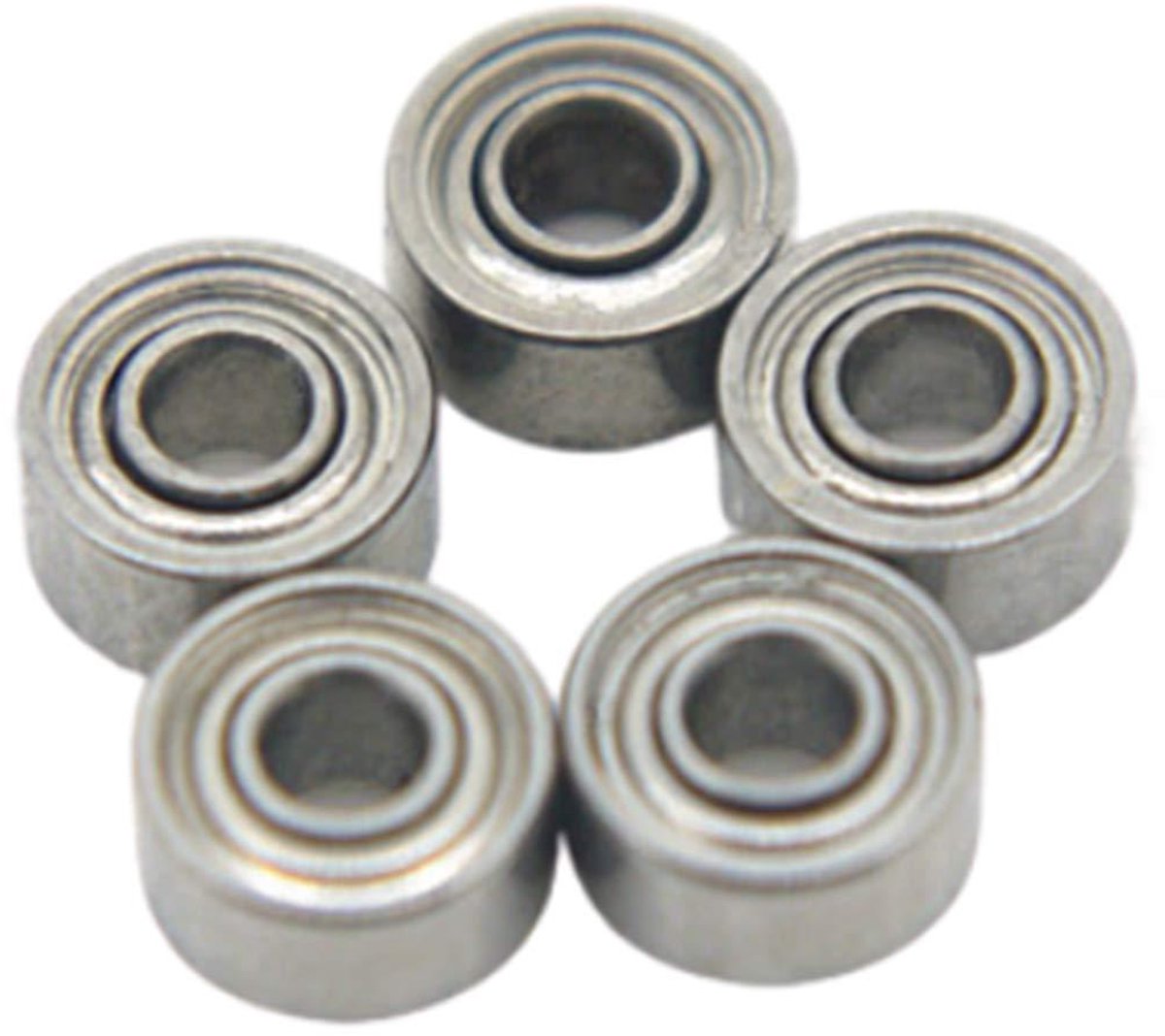 Provento - Diepe Groef Kogellager 6202ZZ 15x35x11mm - Set van 5 Stuks - Lager met IJzeren Cover - Koolstofstaal - Zilverkleurig