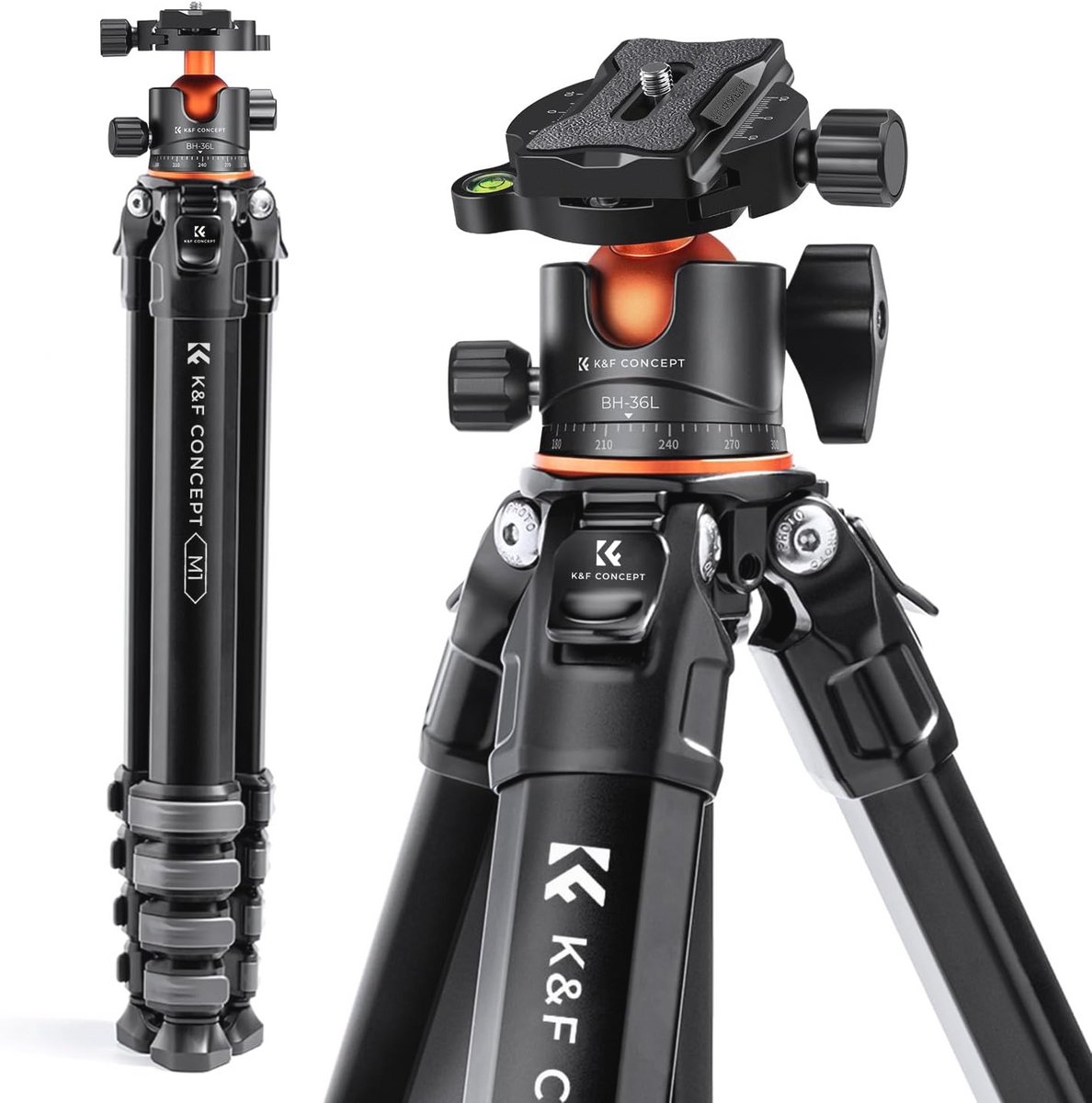 Stabiele Aluminium Camera Tripod van 177CM met 35mm Balhoofd en een Maximale Belasting van 15kg