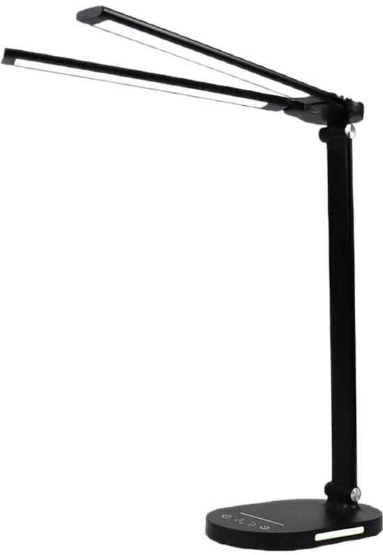 SKYLEO LED Bureaulamp - Dubbele Kop Desk Lamp met Afstandsbediening