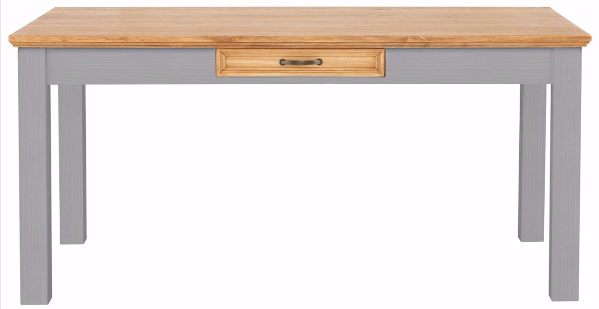 Notio Living Eettafel - 1-lade - Grijs Grenen Gris