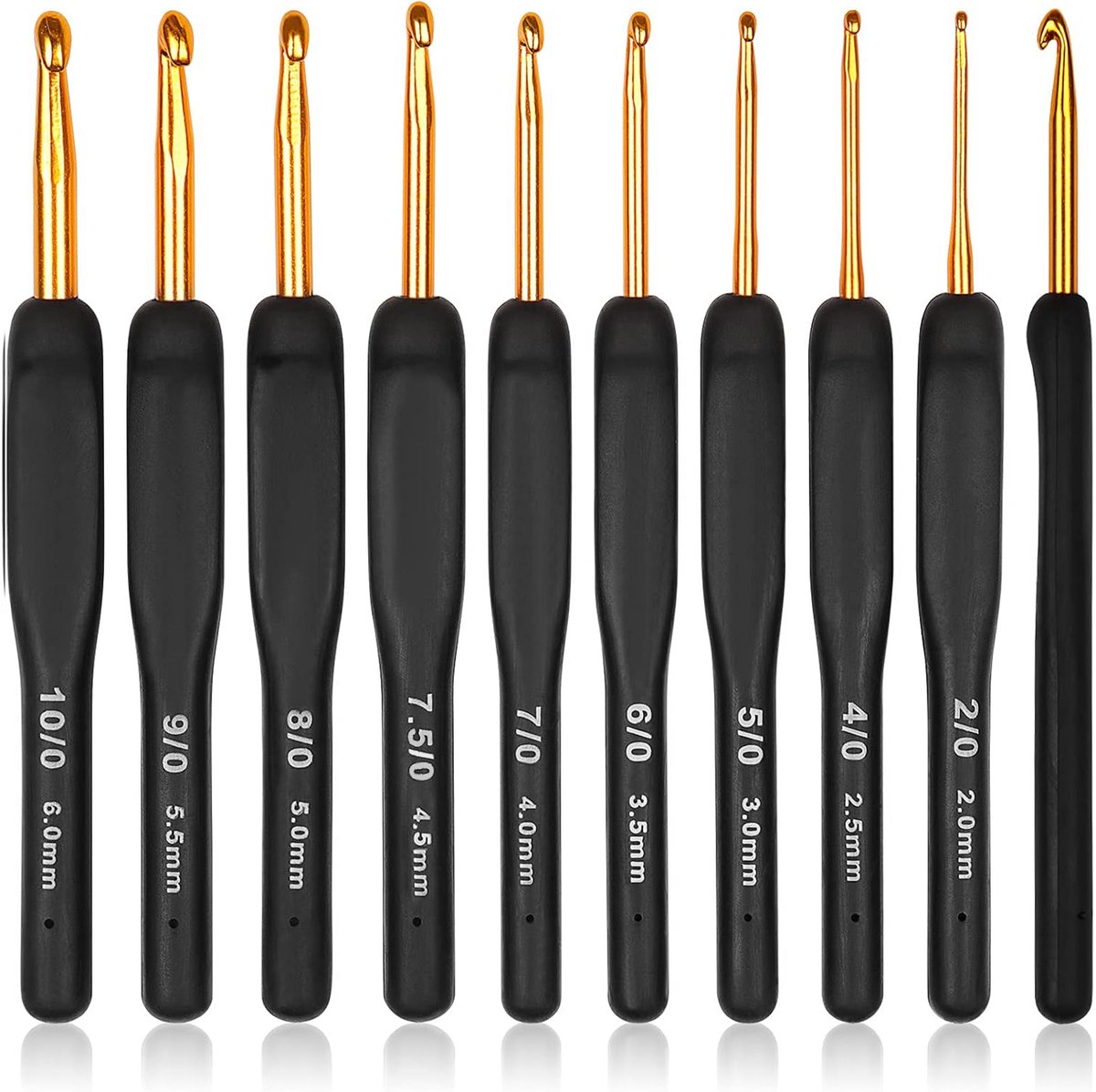 YONO Haaknaalden Ergonomisch met Softgrip - 9 Maten - Haaknaaldenset - Crochet Kit