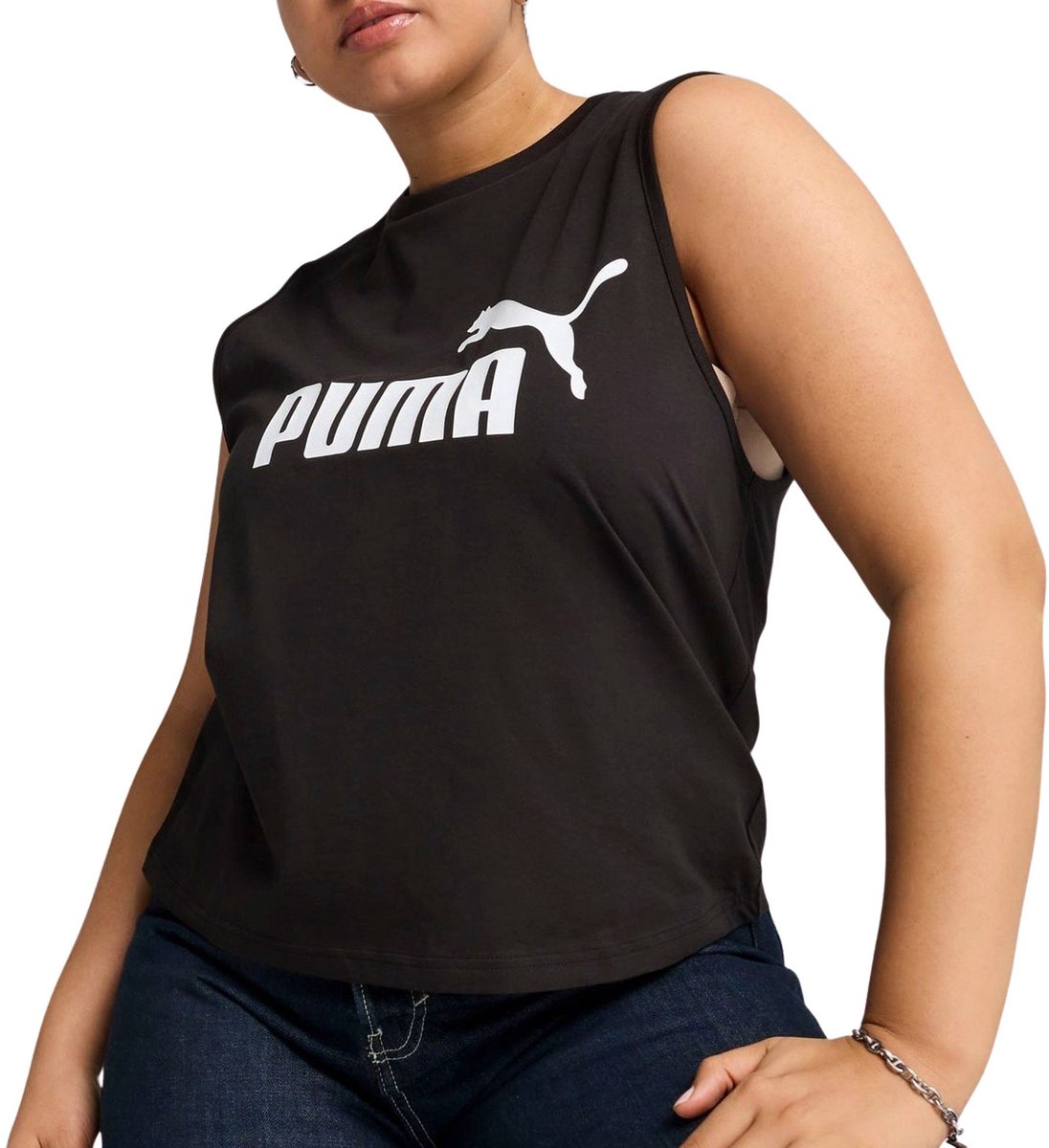 Puma ESS No. 1 Logo Slim Tanktop Dames Zwart