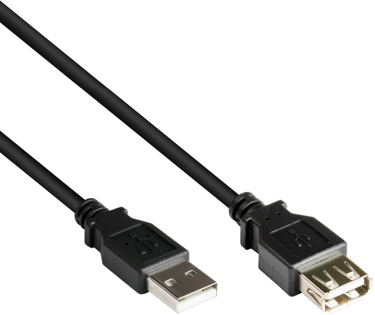 Wentronic USB Ext AA 300 HiSpeed Black 3m