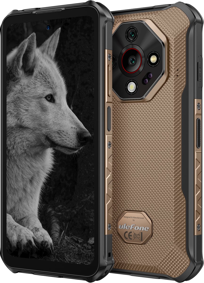 Ulefone Armor X16 Pro 5G Rugged Smartphone – 6.56'' 120Hz – 16GB RAM (8+8) 256GB – 10360mAh & 33W Snelladen – 64MP + 25MP Nachtzichtcamera – 8 core Dimensity 6300 – IP68/IP69K & MIL-STD-810H – Vinger Scan – NFC – Dual SIM – Sand Dune – Android 15