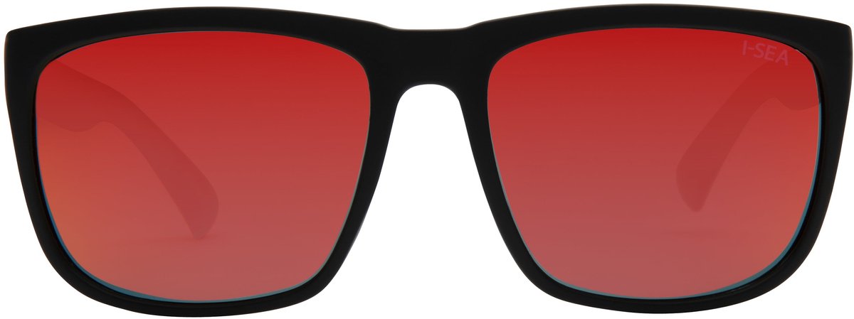 I-SEA WYATT Zonnebril Polarized Black - Red Mirror