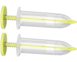 Mini Seed Dispenser - Plastic Sow Seeds Dispenser voor Flower Pots - Verspreid Evenly (Geel)