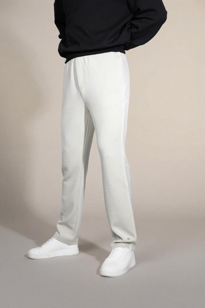 Muscle Up® EliteSoft Straight Pants Heren - Sportbroek & Fitnessbroek - Beige - Maat L