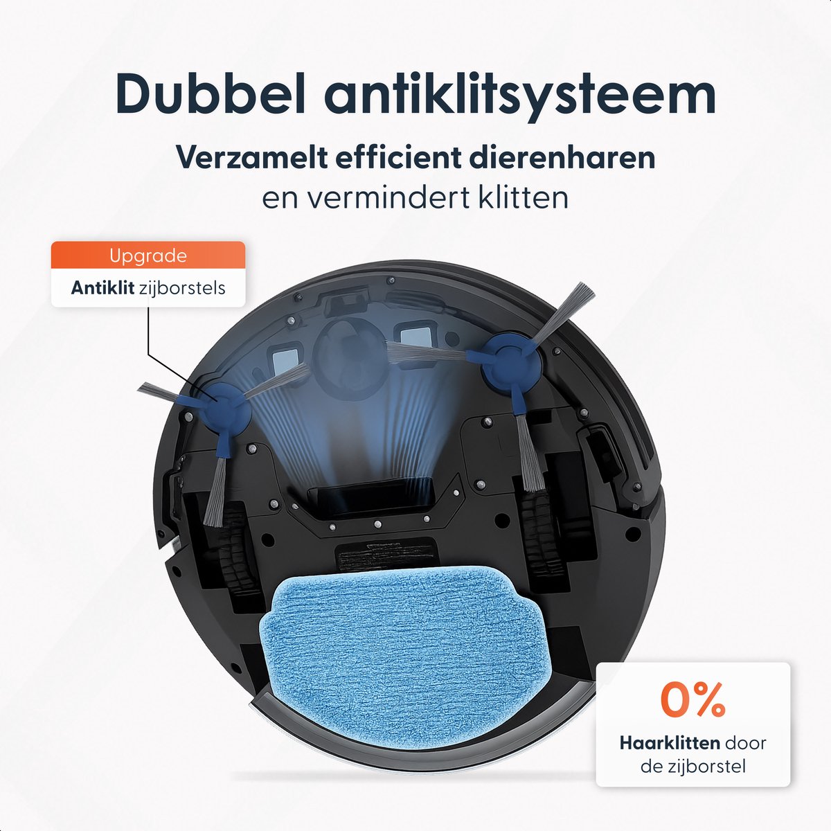 Skoov EcoPulse Robotstofzuiger met Dweilfunctie & Laadstation - Dweilrobot - Huisdieren - Dweil - Hepa - Automatische stofzuiger - Vacuum - Robot - In 1 — afbeelding 7