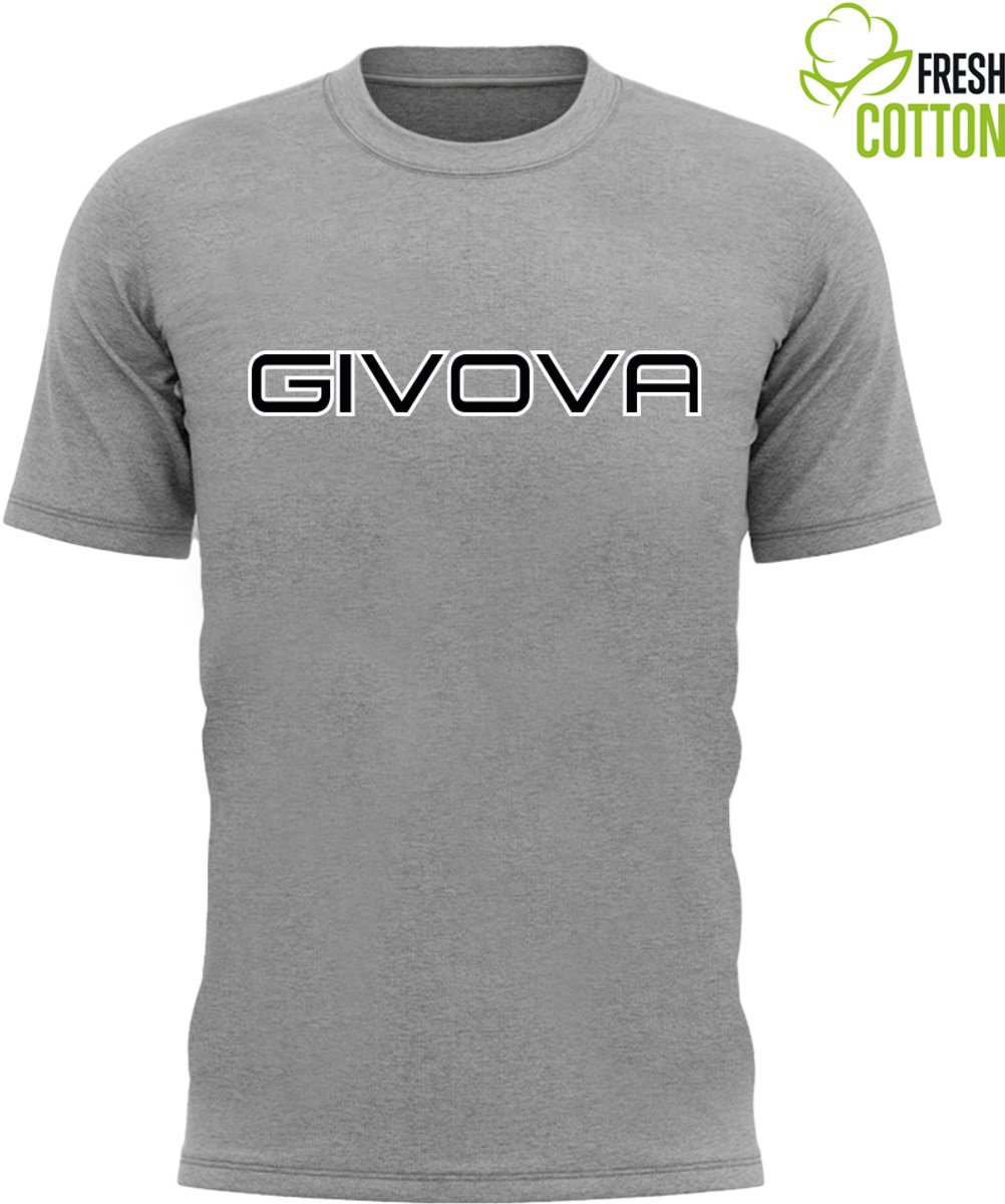 Katoenen T-shirt Givova Spot Melange Grijs - L