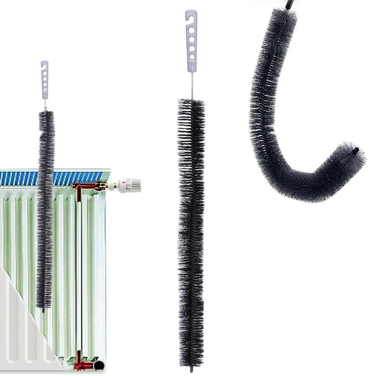 Vilde - Reinigingsborstel - Elastisch - 70 cm - Zwart