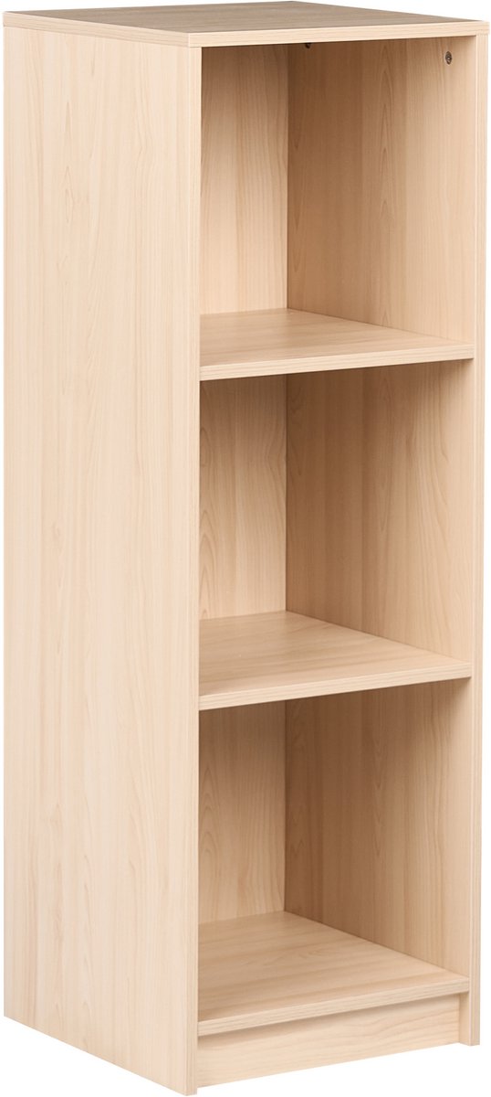 ZEHNA - Boekenkast 3 planken - Lichtbruin - 40 x 40 cm - Vezelplaat