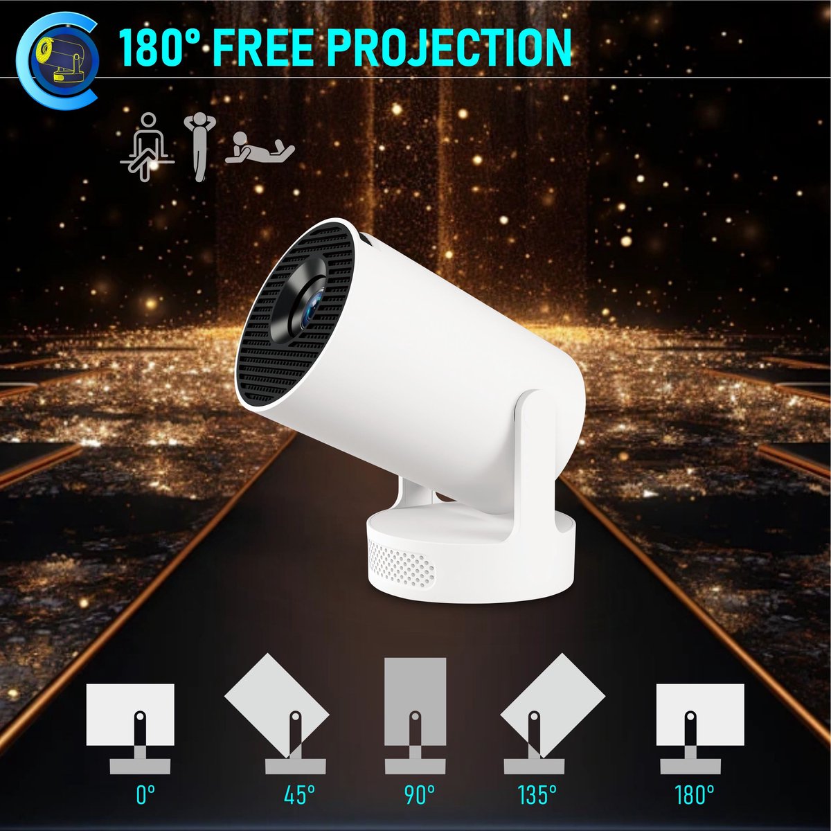 HY300 Smart Projector WiFi 6 thumbnail 5