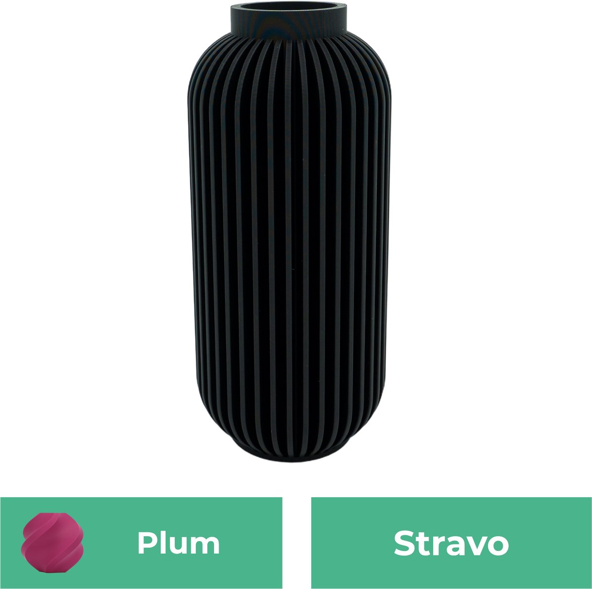 Lovora Stravo moderne vaas – Decoratieve vaas - Plum - 3d geprinte vaas – geschikt voor droogbloemen - 30CM