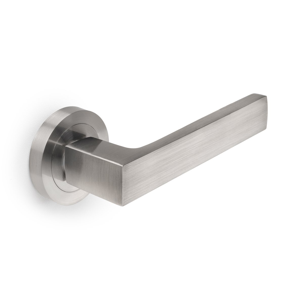 Emuca Set Mackay binnendeurkrukgarnituur, met rozet D.50mm, Aluminium, Satijn eindigde geanodiseerd