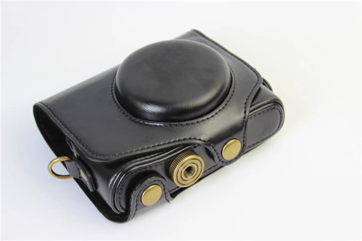 Leren tas Geschikt voor Canon PowerShot SX720HS camera, SX730, SX740 digitale cameratas