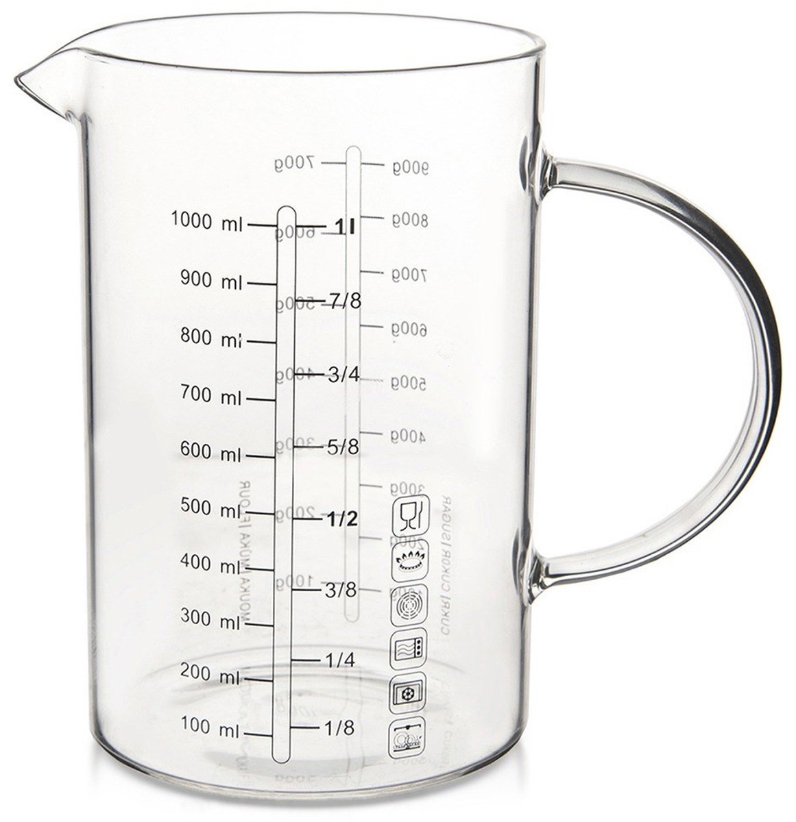 Orion - Keuken Maatbeker - Borosilicaatglas - Ergonomische Handgreep - 1L